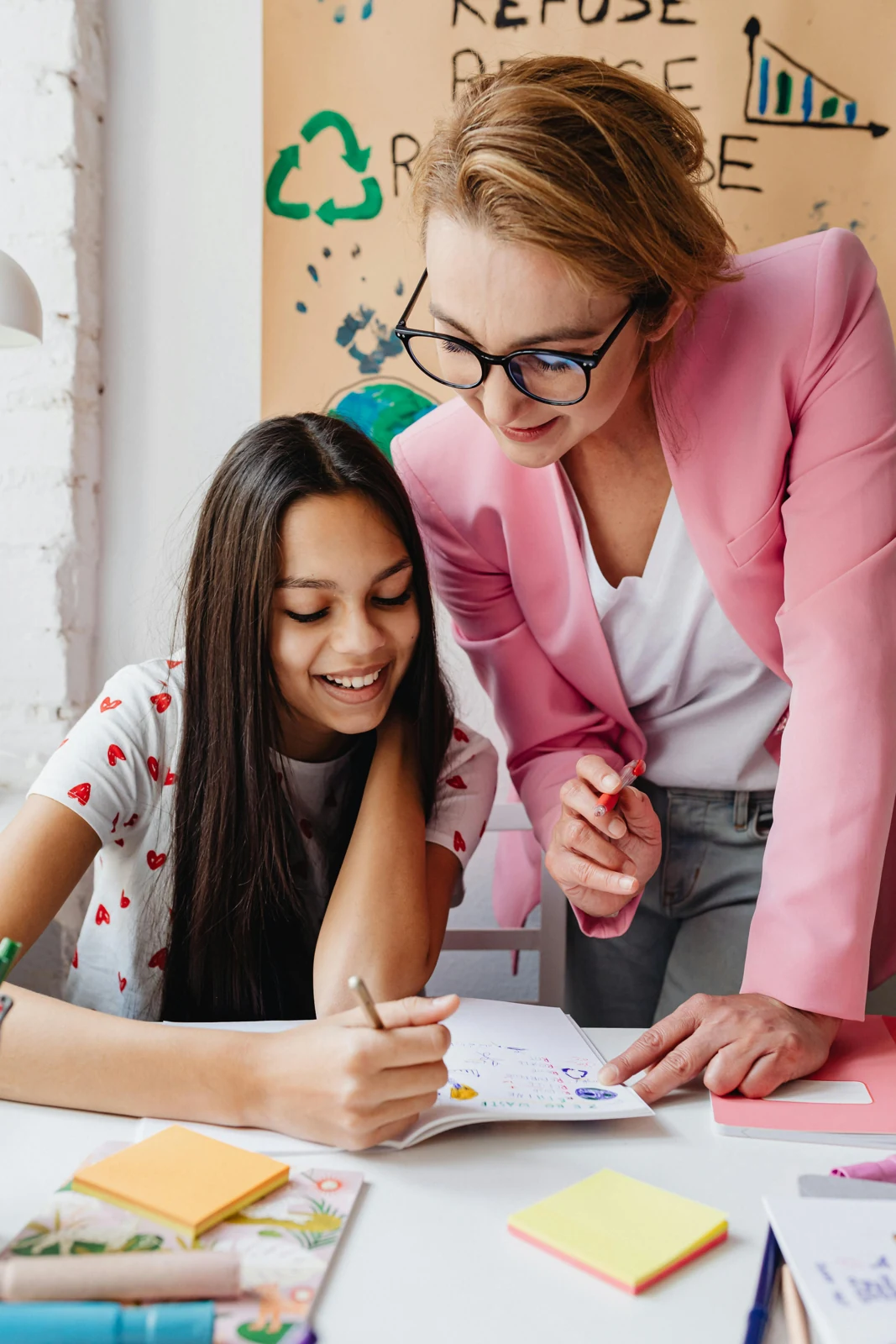 Student receiving personalized support with remedial math